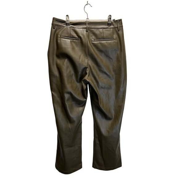 Avec Les Filles Faux Leather Pants  Deep Green Size Med - Picture 2 of 8